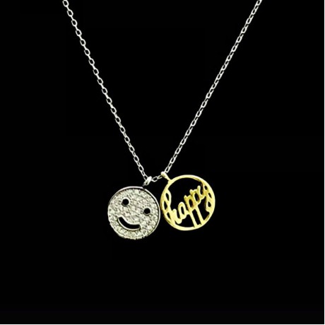 Happy Face smiley pendant