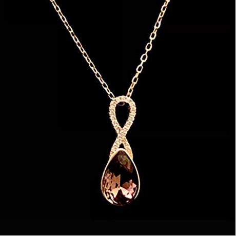 Color Swarovski element drop pendant 