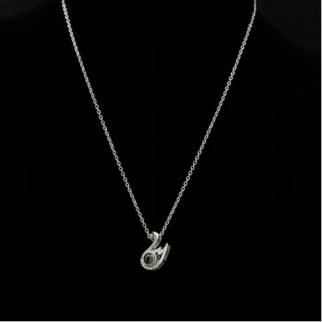 Swan pendant with magnifying element !