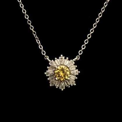 Golden Solitaire pendant