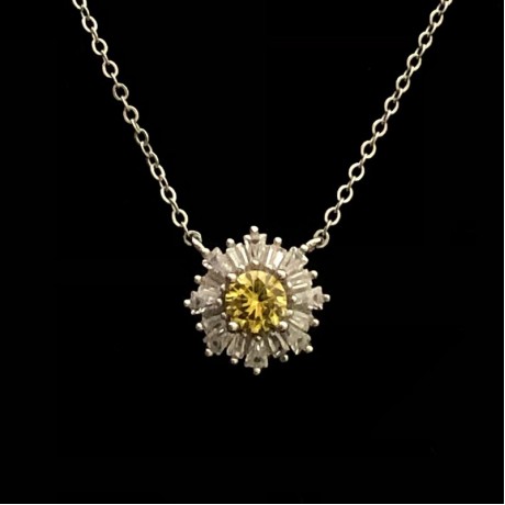 Golden Solitaire pendant