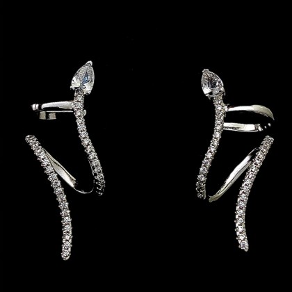 Silver serpenti earrings