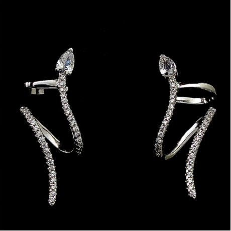 Silver serpenti earrings