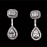 Detachable silver earrings solitaires