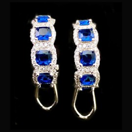 Sapphire Blue Bali earrings