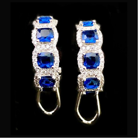 Sapphire Blue Bali earrings