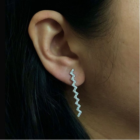 Silver Detachable earrings