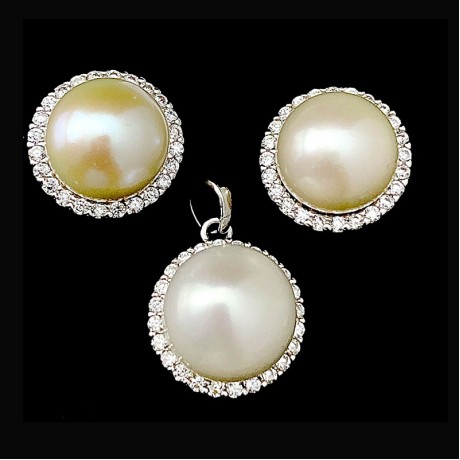 Real Pearl pendant set 6