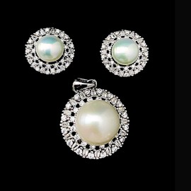 Real Pearl pendant set 7