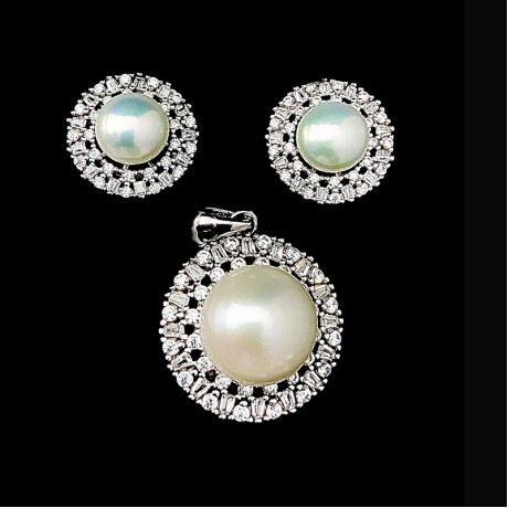 Real Pearl pendant set 7