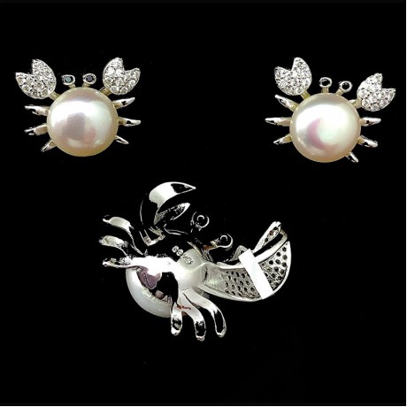 Real Pearl pendant set 3