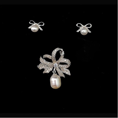 Real Pearl pendant set 8