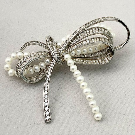 Real Pearl Brooch