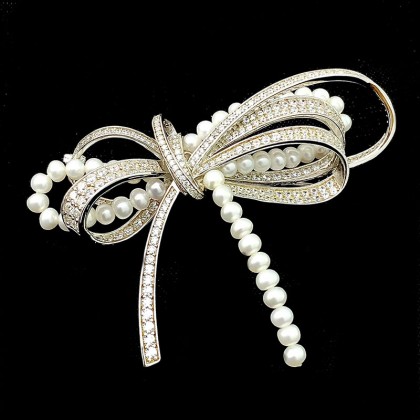 Real Pearl Brooch