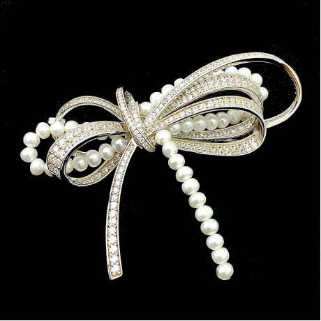 Real Pearl Brooch