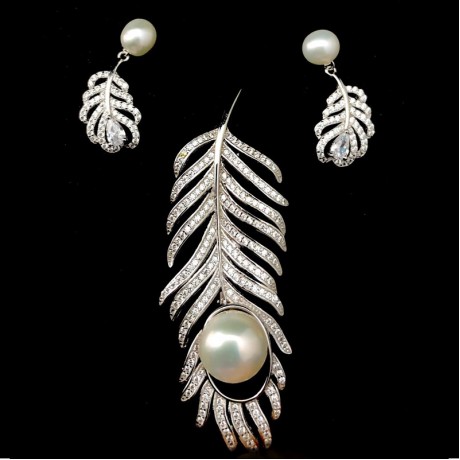 Real Pearl pendant set 1