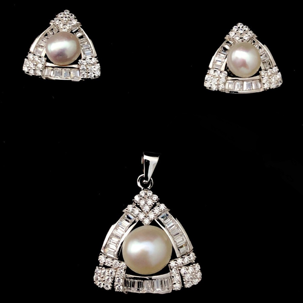 Real Pearl pendant set 2