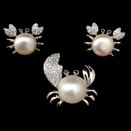 Real Pearl pendant set 3